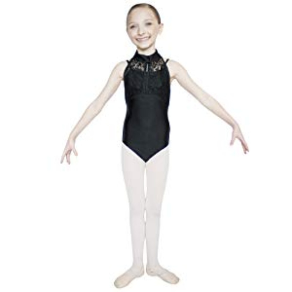 HDW Dancewear Lace Overlay Halter Leotard